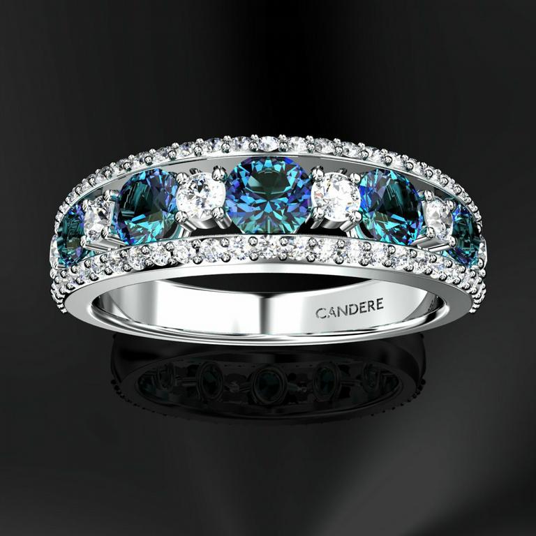 Mens Alexandrite Wedding Band jenniemarieweddings